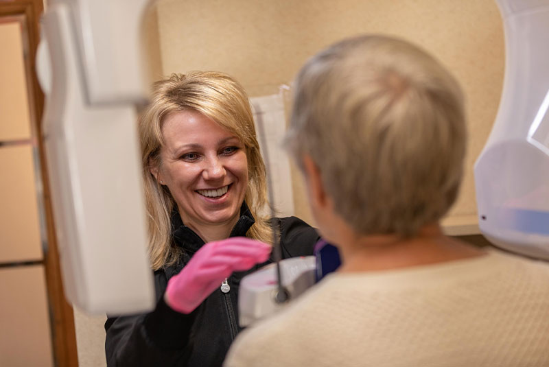 bone grafting patient getting xray