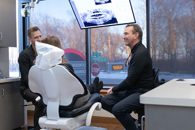Doctor Corey Jensen with patient